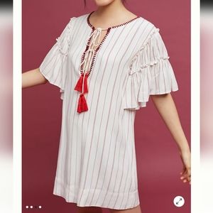 Anthropologie Moon River Ira tasseled mini dress